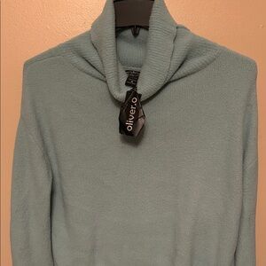 NWT Olivers Soft Light Green Mock Cowl Neck Sweater
